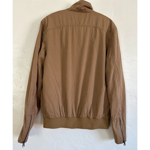 Publish Brand Casual Bomber Jacket Tan  Men's Sz. Medium Stand Up Collar - Picture 3 of 7